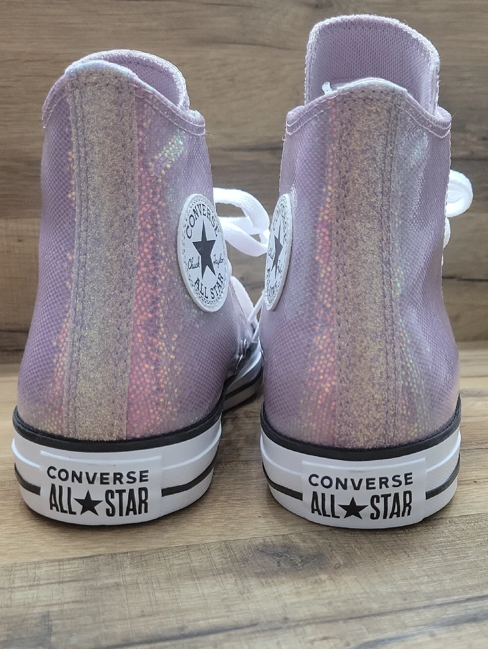 Kids High-Top Glitter Sneakers in Pink